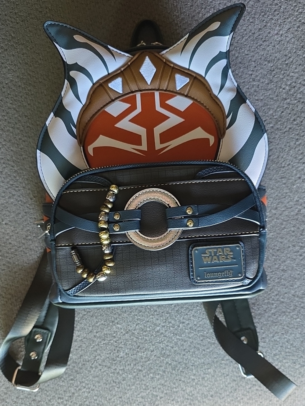 Loungefly Star Wars Ahsoka Tano Mini Backpack - Orange, White, Black, Gold